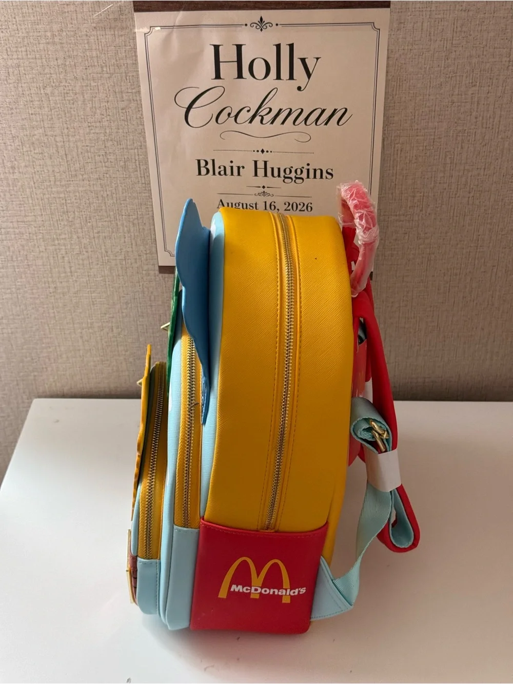 McDonald's Kids Character Backpack - Yellow, Light Blue, Green, Orange, Red